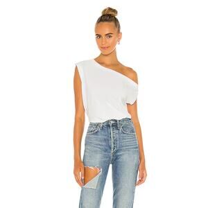 NWT Norma Kamali Draped Shoulder Top, Small